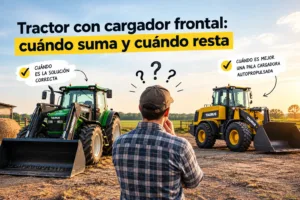 Tractor con cargador frontal cuándo suma y cuándo resta