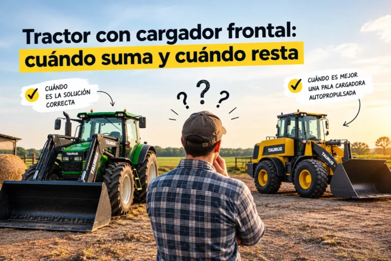 Tractor con cargador frontal cuándo suma y cuándo resta